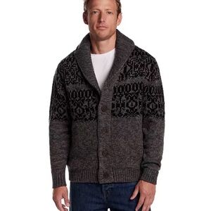Weatherproof Men's Charcoal and Black Cardigan
